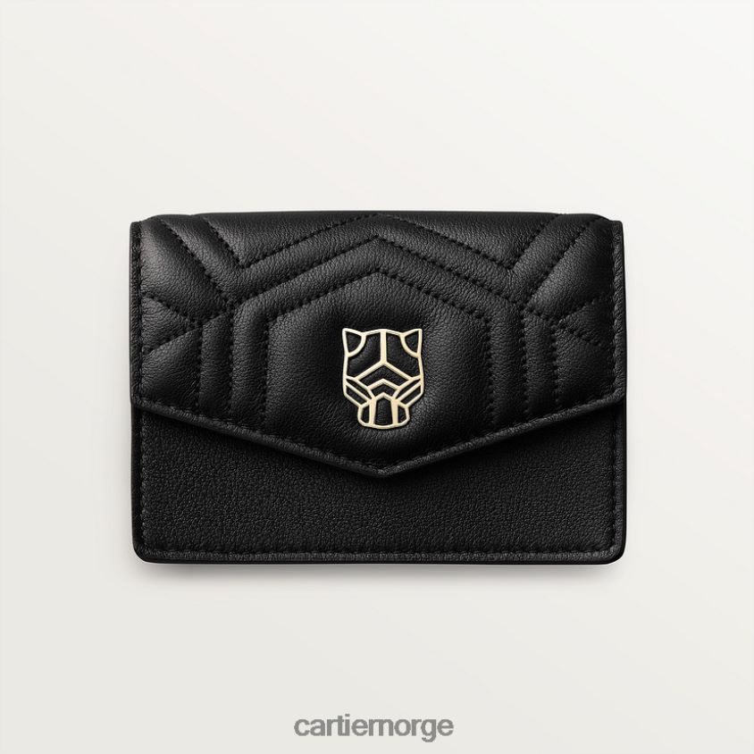 tilbehør Cartier visittkortholder med glidelås, panter stilig F4466N1297