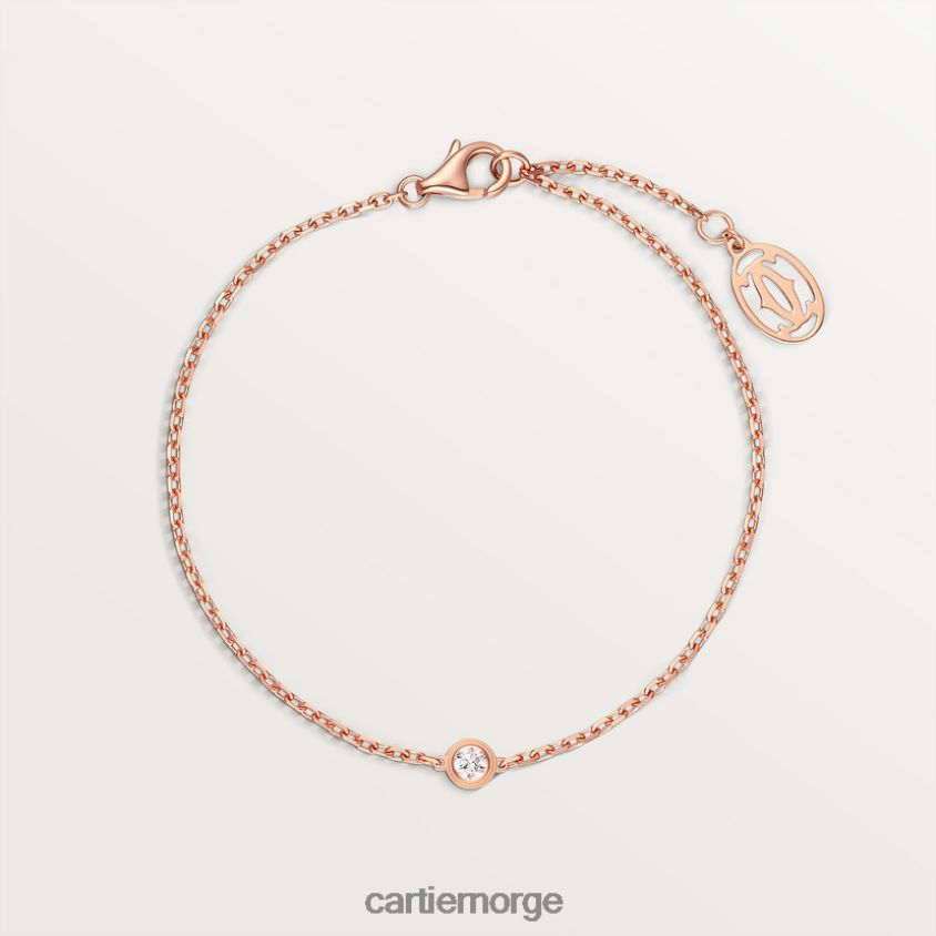 smykker Cartier d'amour armbånd xs Rose gull F4466N320