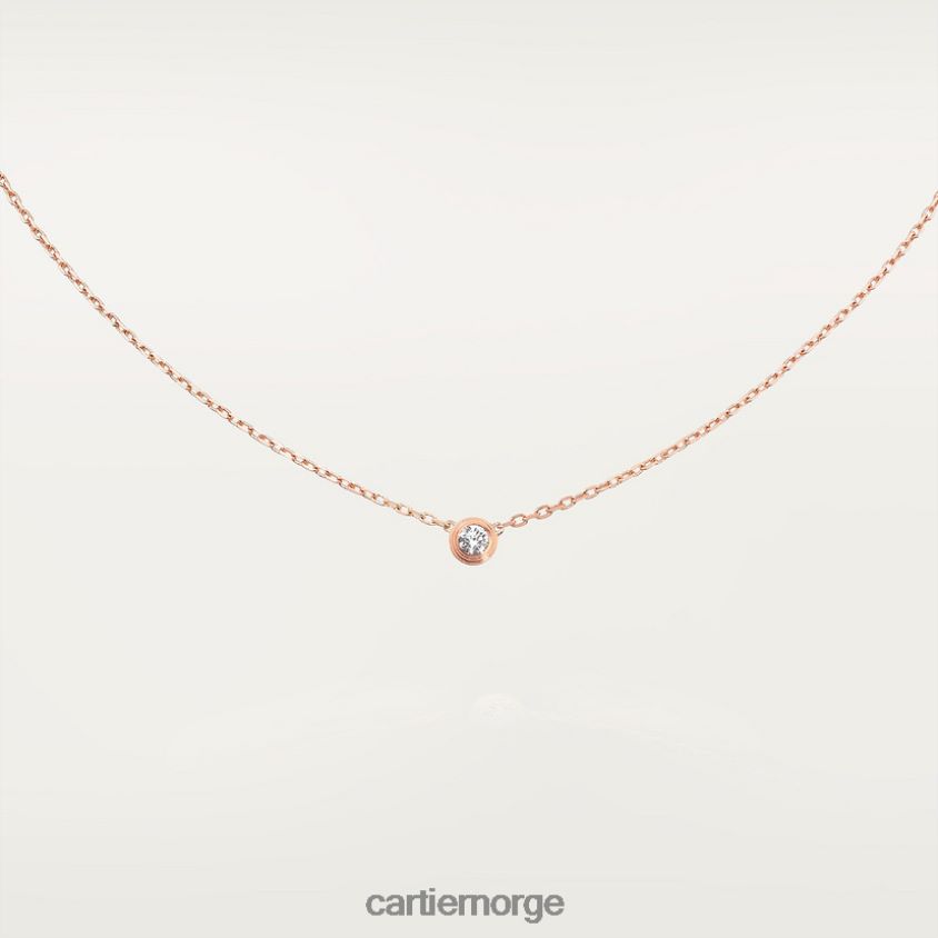 smykker Cartier d'amour halskjede, liten modell Rose gull F4466N494