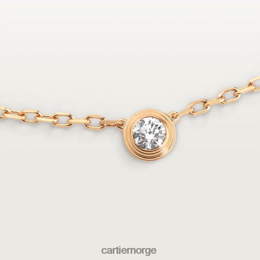 smykker Cartier d'amour halskjede, liten modell gult gull F4466N493