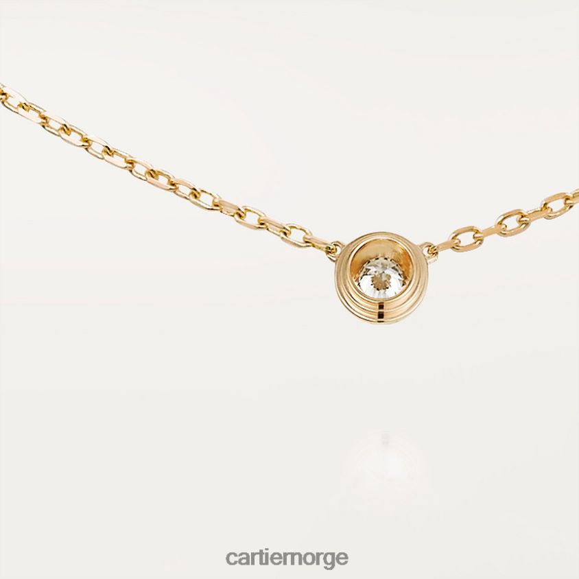 smykker Cartier d'amour halskjede, liten modell gult gull F4466N493