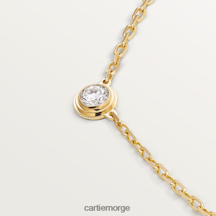 smykker Cartier d'amour halskjede, liten modell gult gull F4466N493