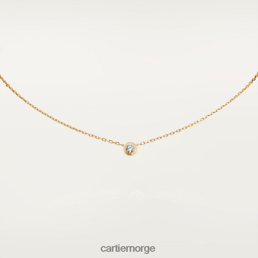 smykker Cartier d'amour halskjede, stor modell gult gull F4466N496