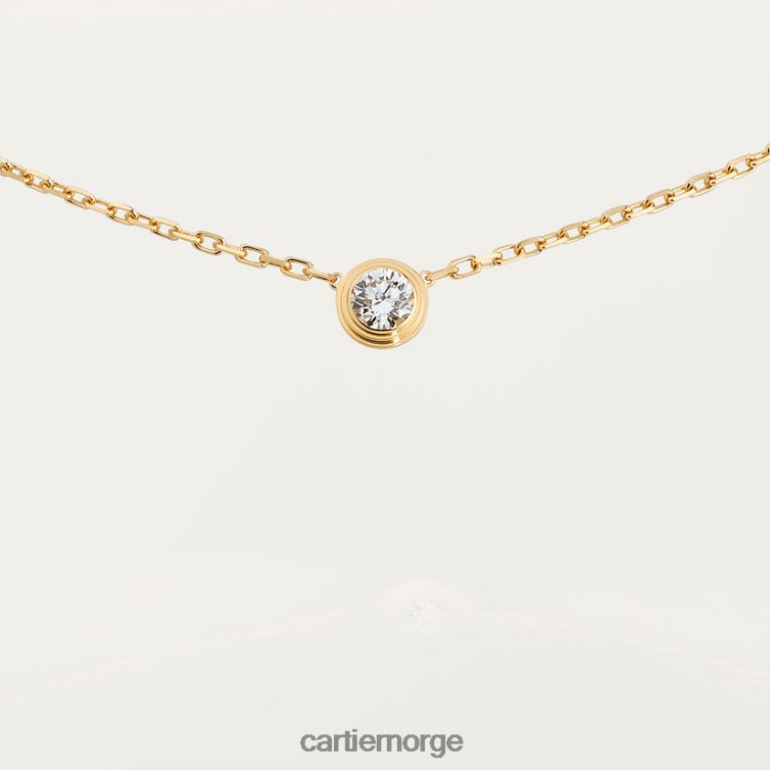 smykker Cartier d'amour halskjede, stor modell gult gull F4466N496