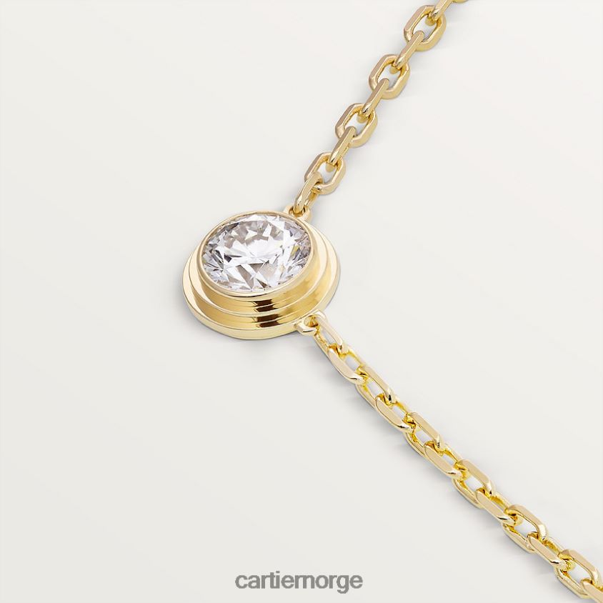 smykker Cartier d'amour halskjede, stor modell gult gull F4466N496