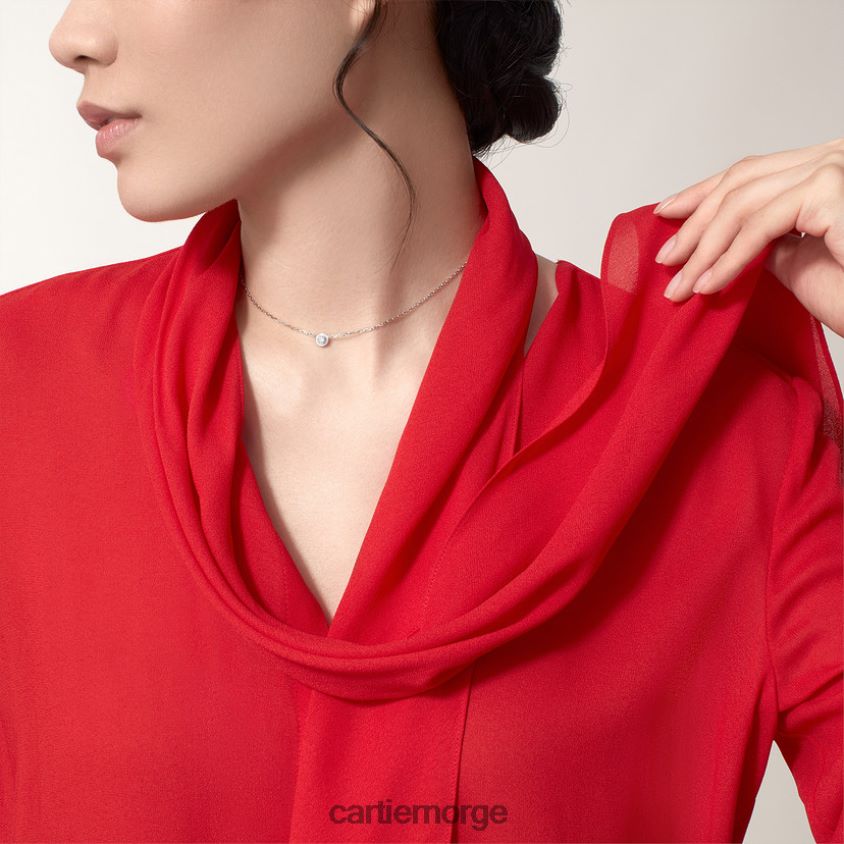 smykker Cartier d'amour halskjede, stor modell hvitt gull F4466N498