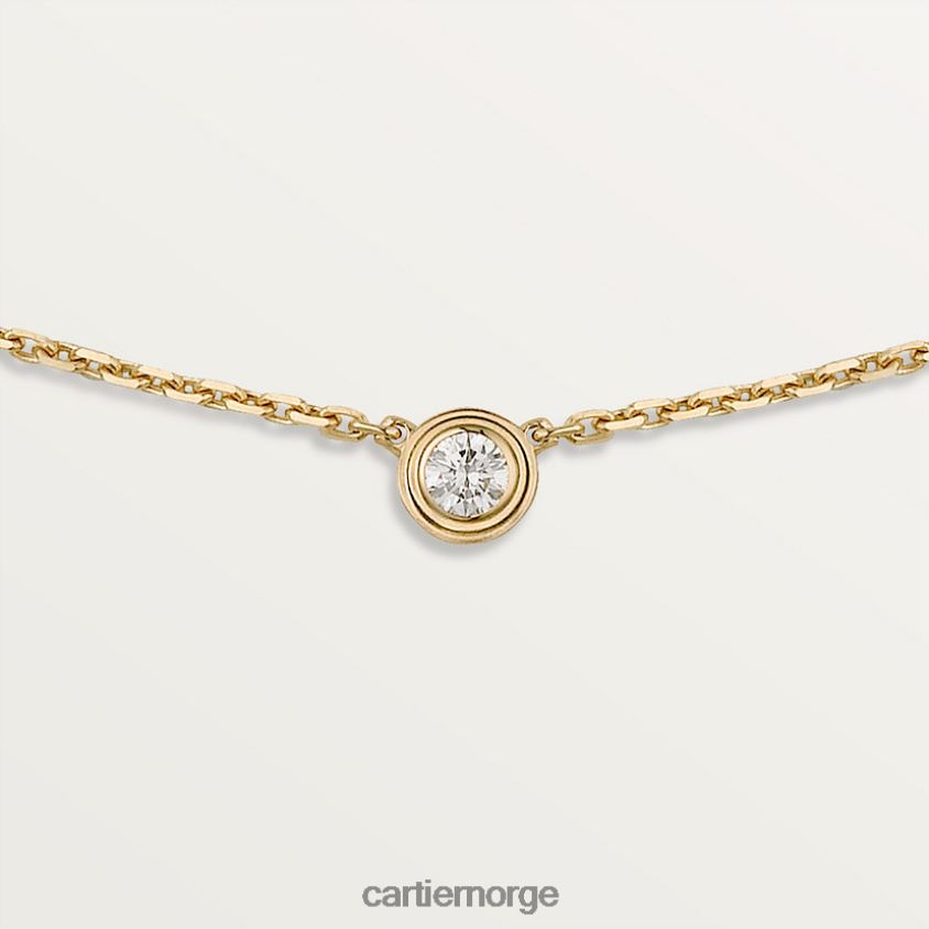 smykker Cartier d'amour kjede xs gult gull F4466N489