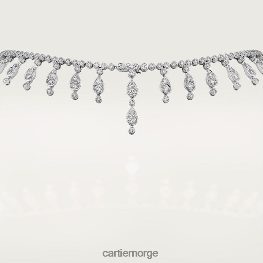 smykker Cartier diamant samling halskjede stilig F4466N573