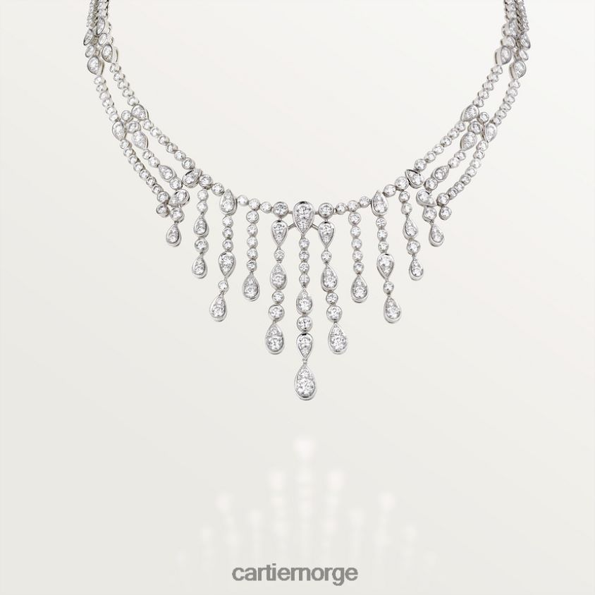 smykker Cartier diamant samling halskjede stilig F4466N574