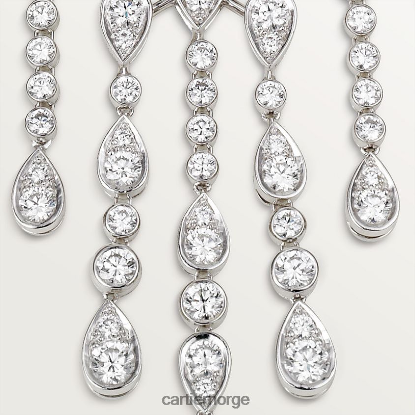 smykker Cartier diamant samling halskjede stilig F4466N574