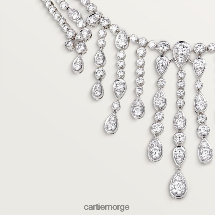 smykker Cartier diamant samling halskjede stilig F4466N574