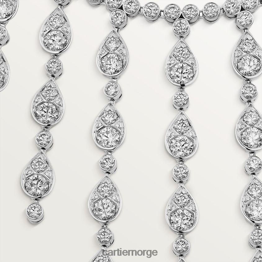 smykker Cartier diamant samling halskjede stilig F4466N579