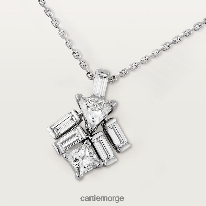 smykker Cartier refleks halskjede hvitt gull F4466N504