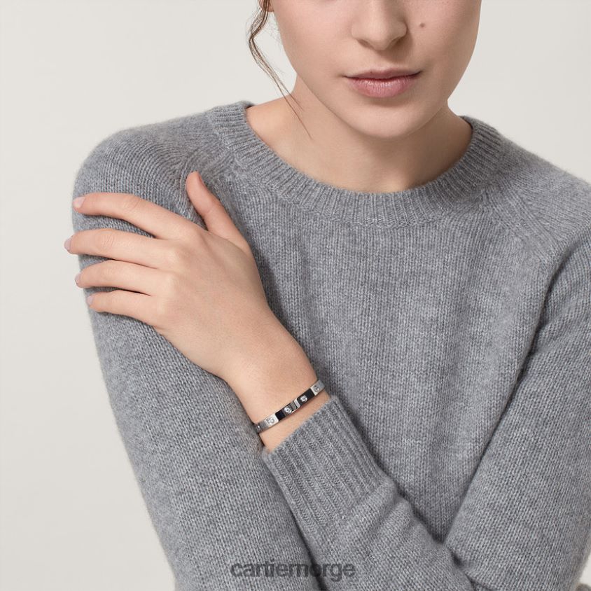 smykker Cartier kjærlighetsarmbånd, 10 diamanter hvitt gull F4466N179