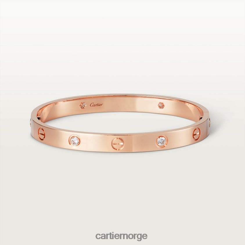 smykker Cartier kjærlighetsarmbånd, 4 diamanter Rose gull F4466N176