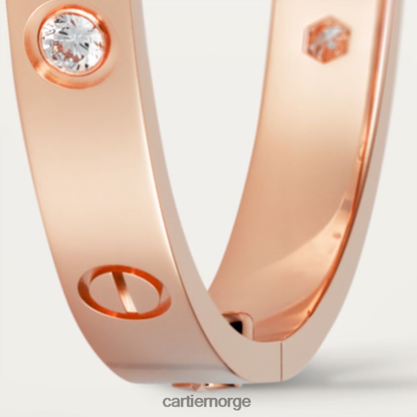 smykker Cartier kjærlighetsarmbånd, 4 diamanter Rose gull F4466N176