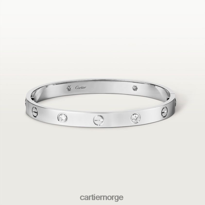 smykker Cartier kjærlighetsarmbånd, 4 diamanter hvitt gull F4466N163