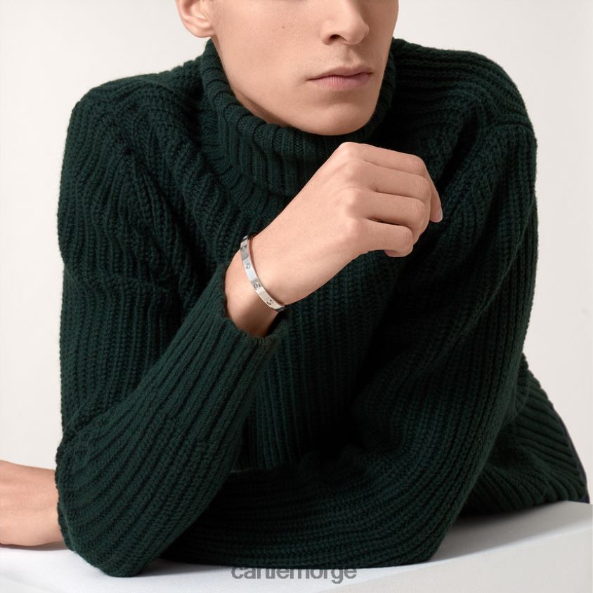 smykker Cartier kjærlighetsarmbånd, 4 diamanter hvitt gull F4466N163