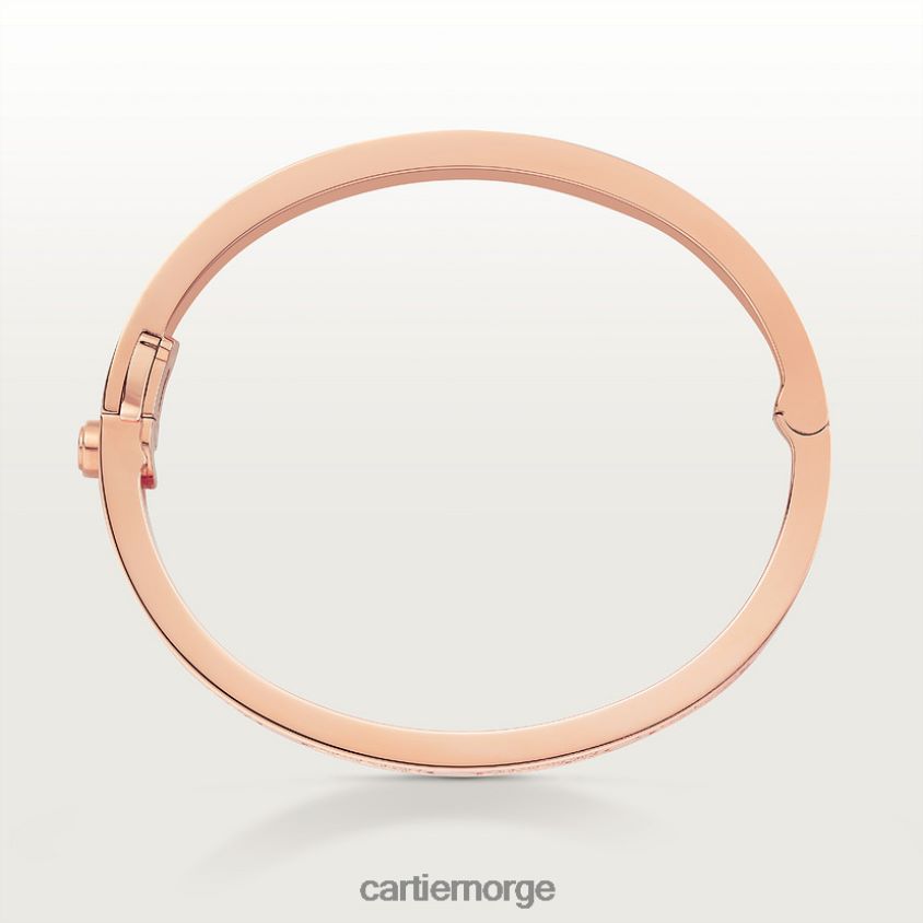 smykker Cartier kjærlighetsarmbånd, diamantbelagt Rose gull F4466N169