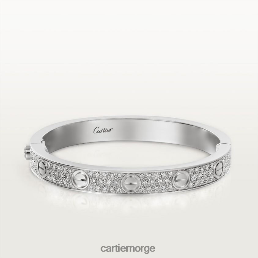 smykker Cartier kjærlighetsarmbånd hvitt gull F4466N174
