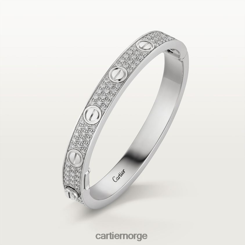 smykker Cartier kjærlighetsarmbånd hvitt gull F4466N174