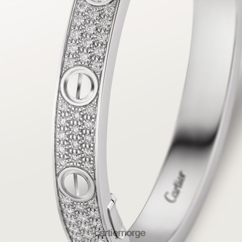 smykker Cartier kjærlighetsarmbånd hvitt gull F4466N174