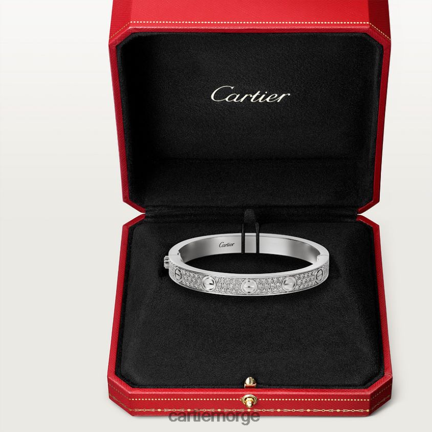 smykker Cartier kjærlighetsarmbånd hvitt gull F4466N174