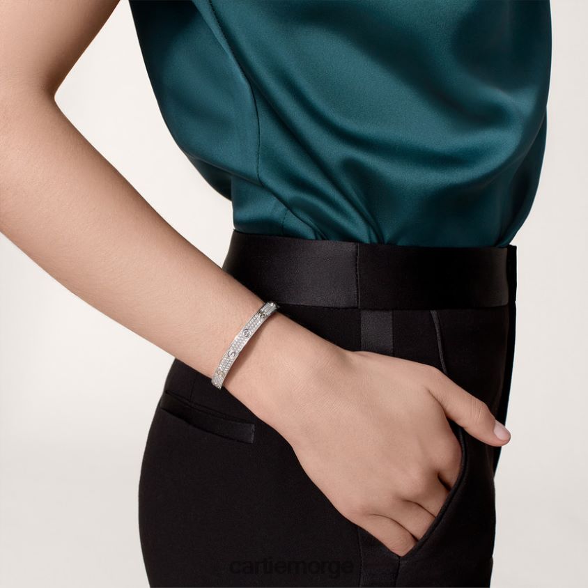 smykker Cartier kjærlighetsarmbånd hvitt gull F4466N174