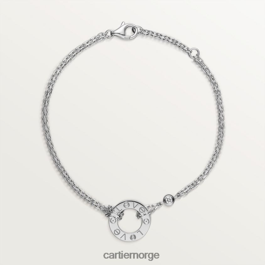 smykker Cartier kjærlighetsarmbånd hvitt gull F4466N188