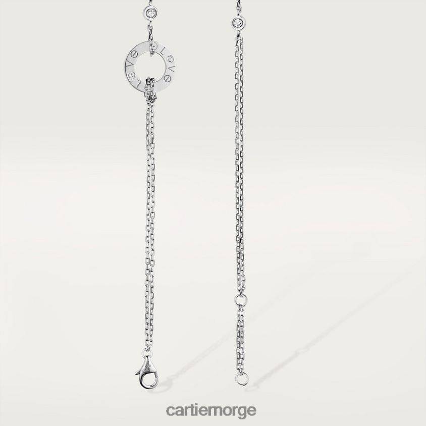 smykker Cartier kjærlighetsarmbånd hvitt gull F4466N188