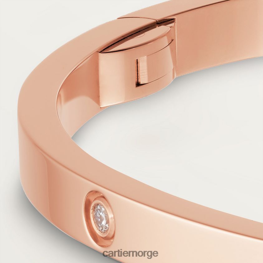 smykker Cartier kjærlighetsarmbånd, liten modell, 10 diamanter Rose gull F4466N168
