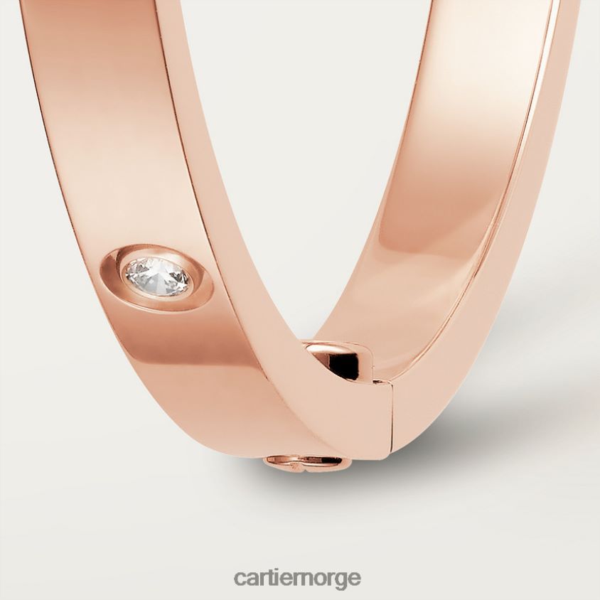 smykker Cartier kjærlighetsarmbånd, liten modell, 10 diamanter Rose gull F4466N168