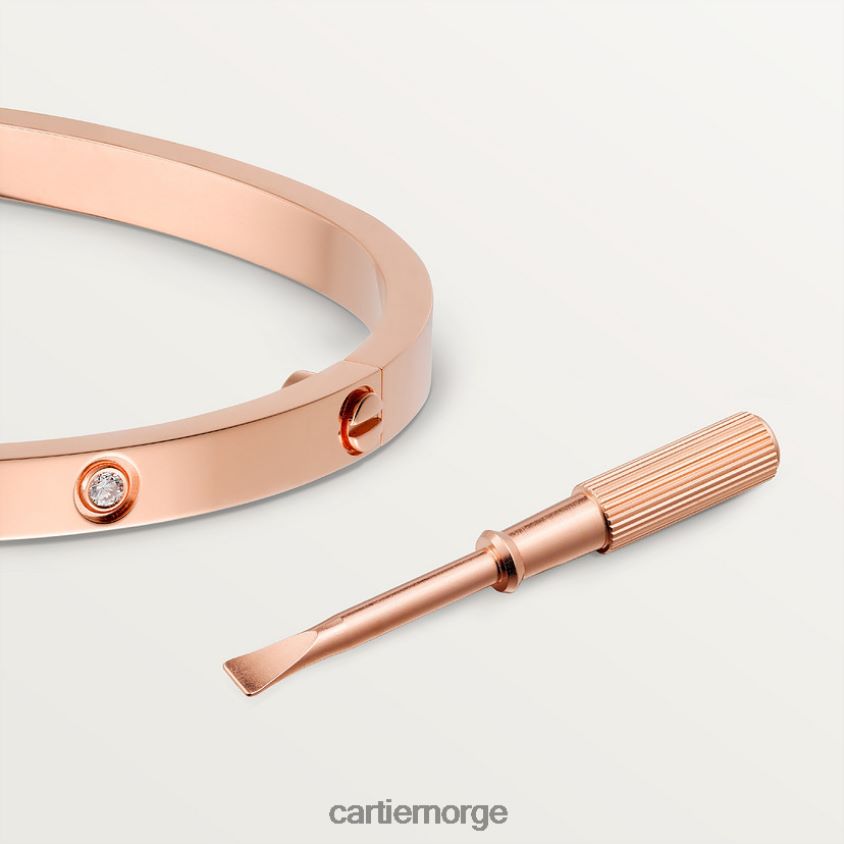 smykker Cartier kjærlighetsarmbånd, liten modell, 10 diamanter Rose gull F4466N168