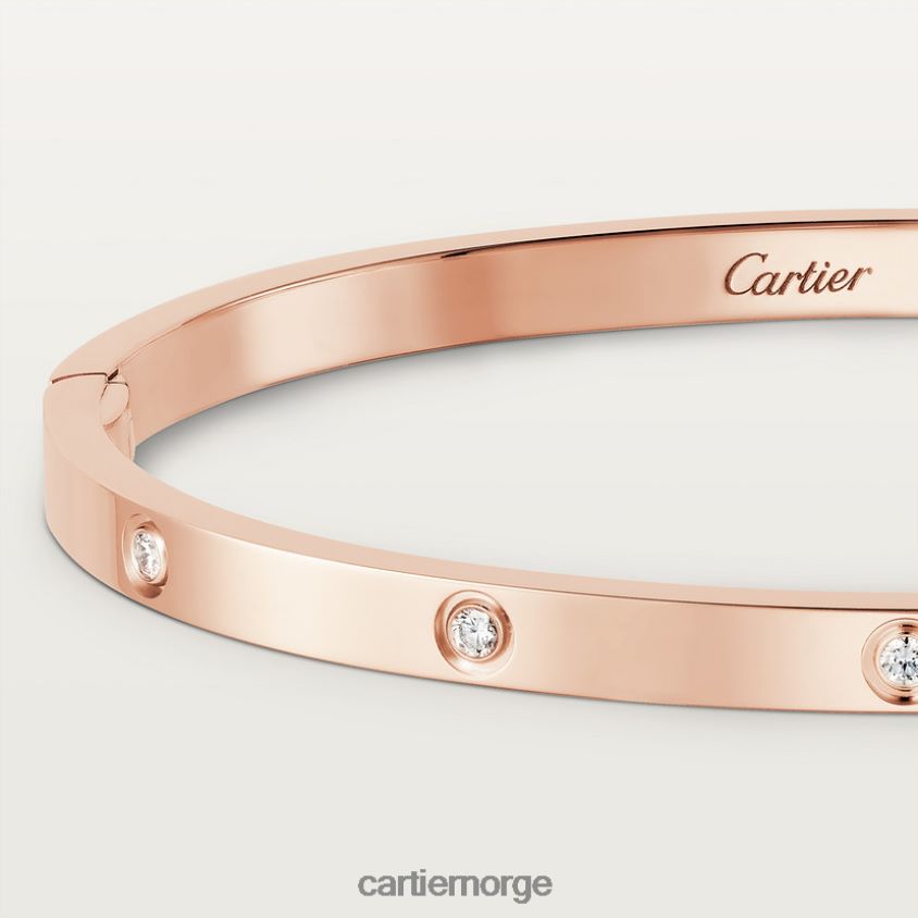 smykker Cartier kjærlighetsarmbånd, liten modell, 10 diamanter Rose gull F4466N168