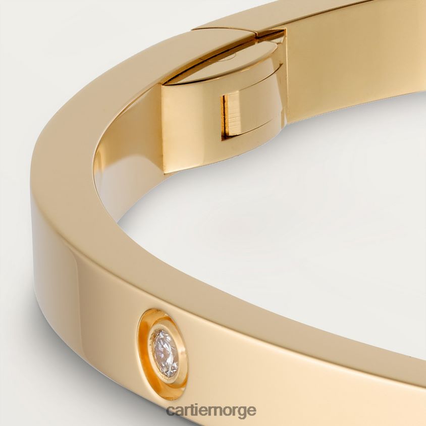 smykker Cartier kjærlighetsarmbånd, liten modell, 10 diamanter gult gull F4466N182