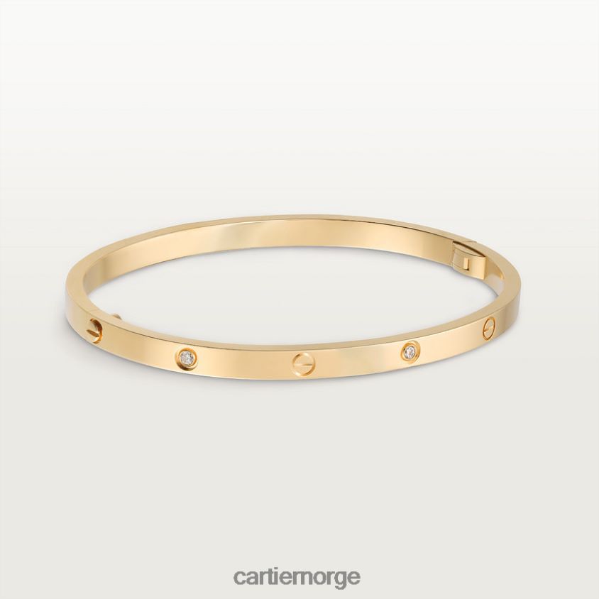 smykker Cartier kjærlighetsarmbånd, liten modell, 6 diamanter gult gull F4466N183