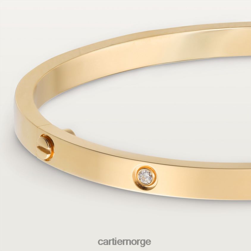 smykker Cartier kjærlighetsarmbånd, liten modell, 6 diamanter gult gull F4466N183