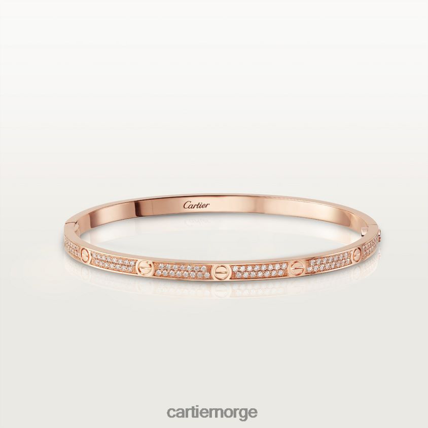 smykker Cartier kjærlighetsarmbånd, liten modell, asfaltert Rose gull F4466N173