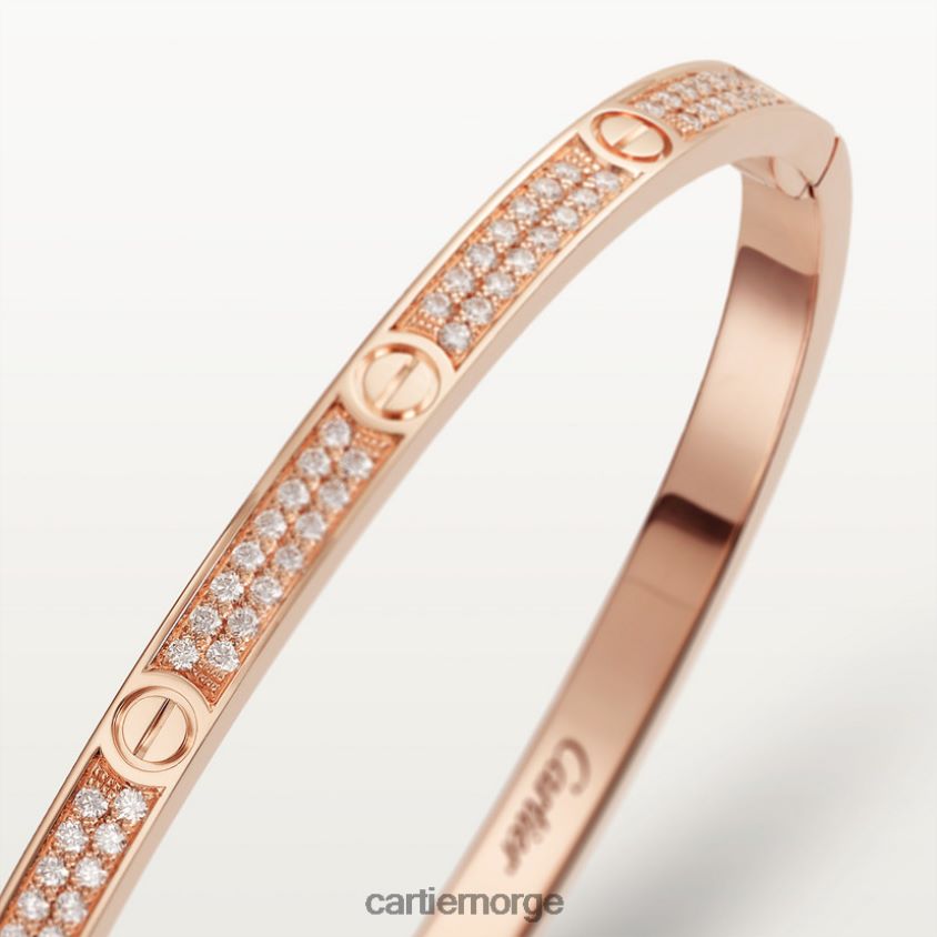 smykker Cartier kjærlighetsarmbånd, liten modell, asfaltert Rose gull F4466N173