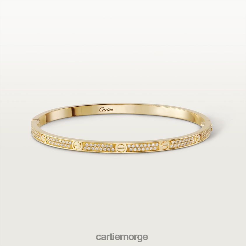 smykker Cartier kjærlighetsarmbånd, liten modell, asfaltert gult gull F4466N172