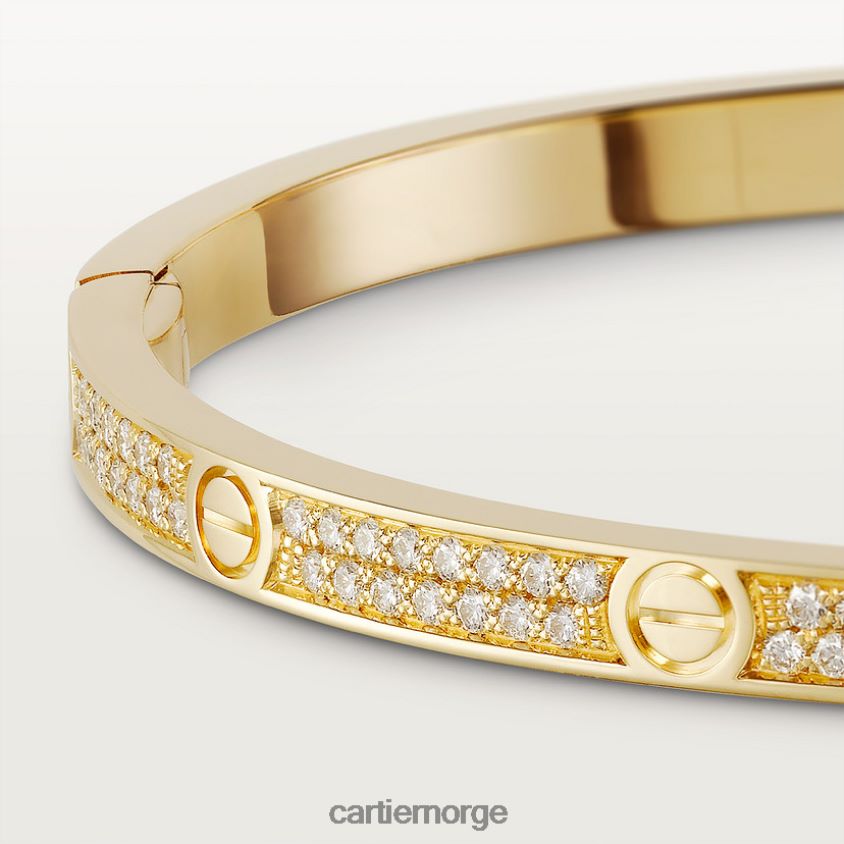 smykker Cartier kjærlighetsarmbånd, liten modell, asfaltert gult gull F4466N172