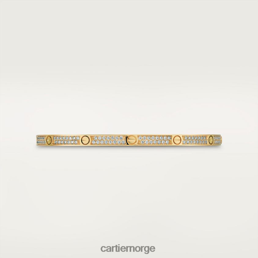 smykker Cartier kjærlighetsarmbånd, liten modell, asfaltert gult gull F4466N172