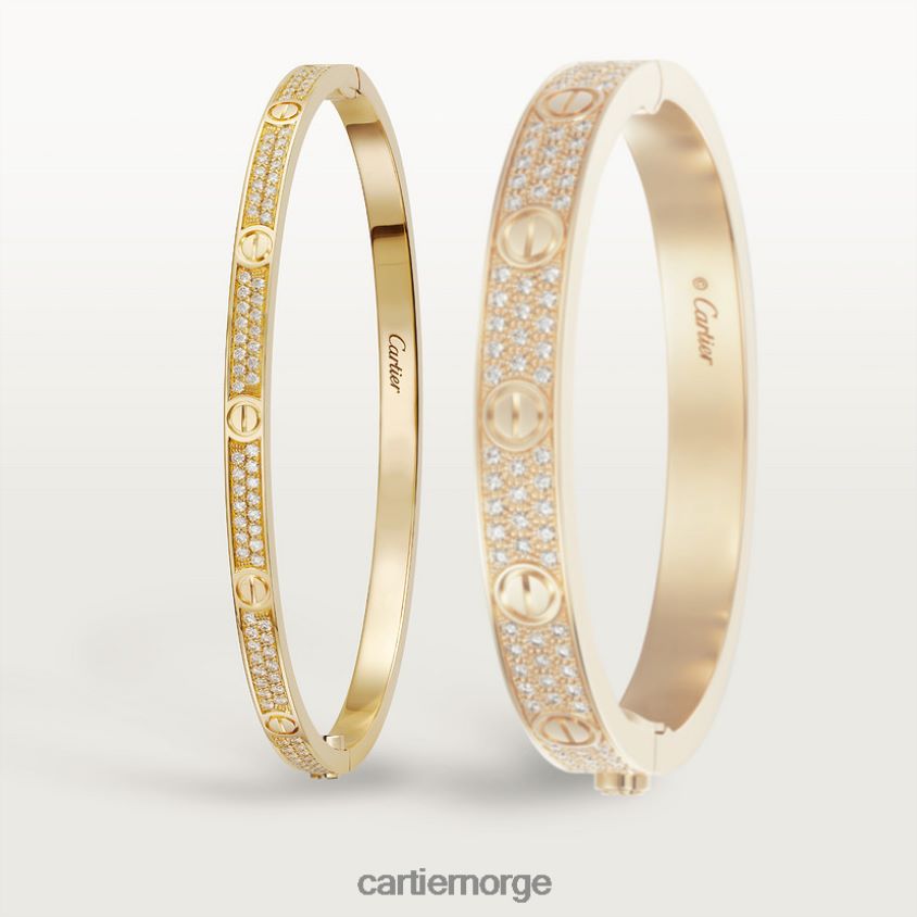 smykker Cartier kjærlighetsarmbånd, liten modell, asfaltert gult gull F4466N172