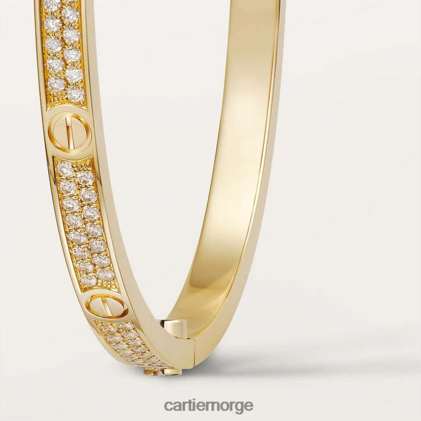 smykker Cartier kjærlighetsarmbånd, liten modell, asfaltert gult gull F4466N172