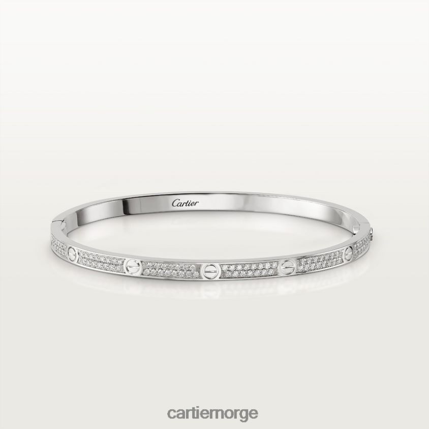 smykker Cartier kjærlighetsarmbånd, liten modell, asfaltert hvitt gull F4466N171