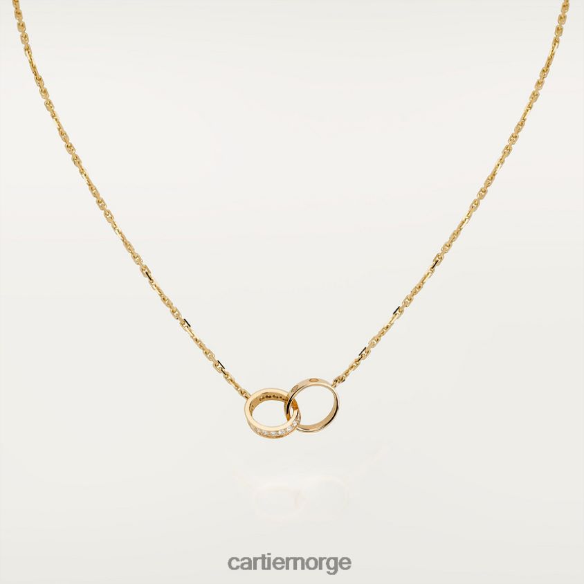 smykker Cartier elsker halskjede, diamanter gult gull F4466N393