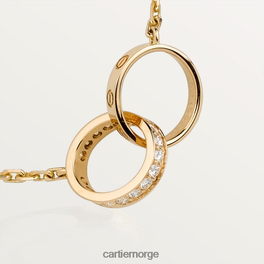 smykker Cartier elsker halskjede, diamanter gult gull F4466N393
