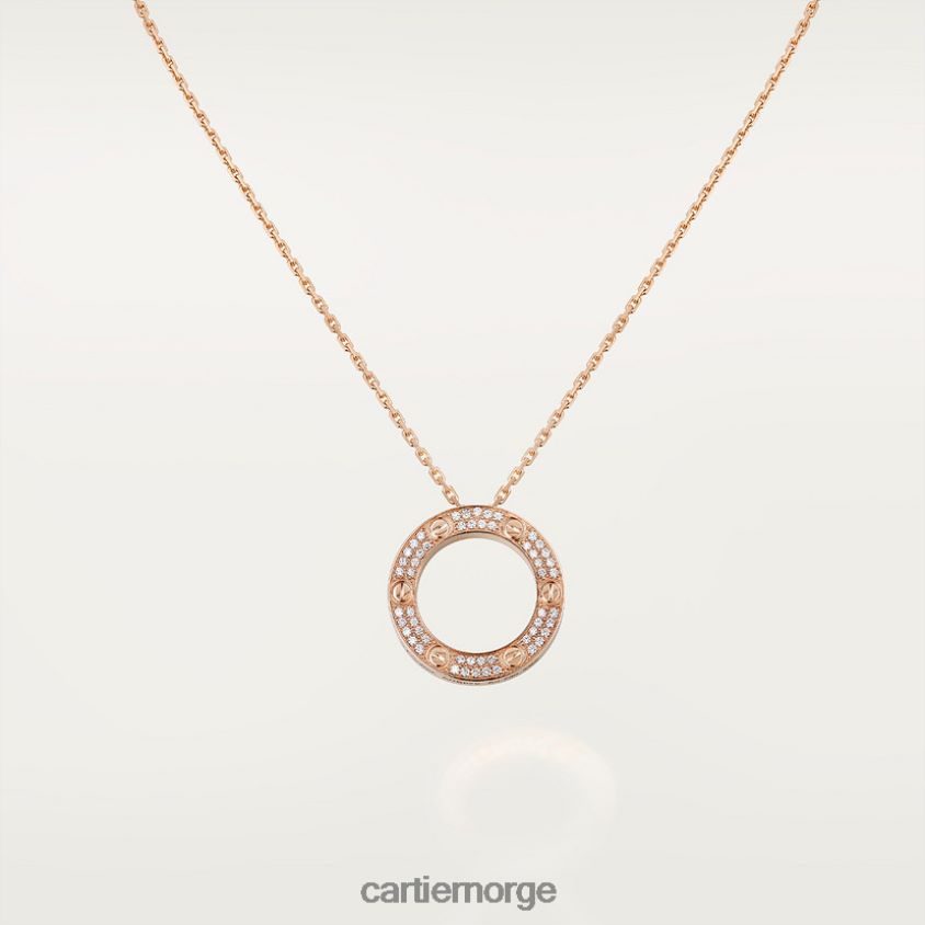 smykker Cartier kjærlighet halskjede Rose gull F4466N377