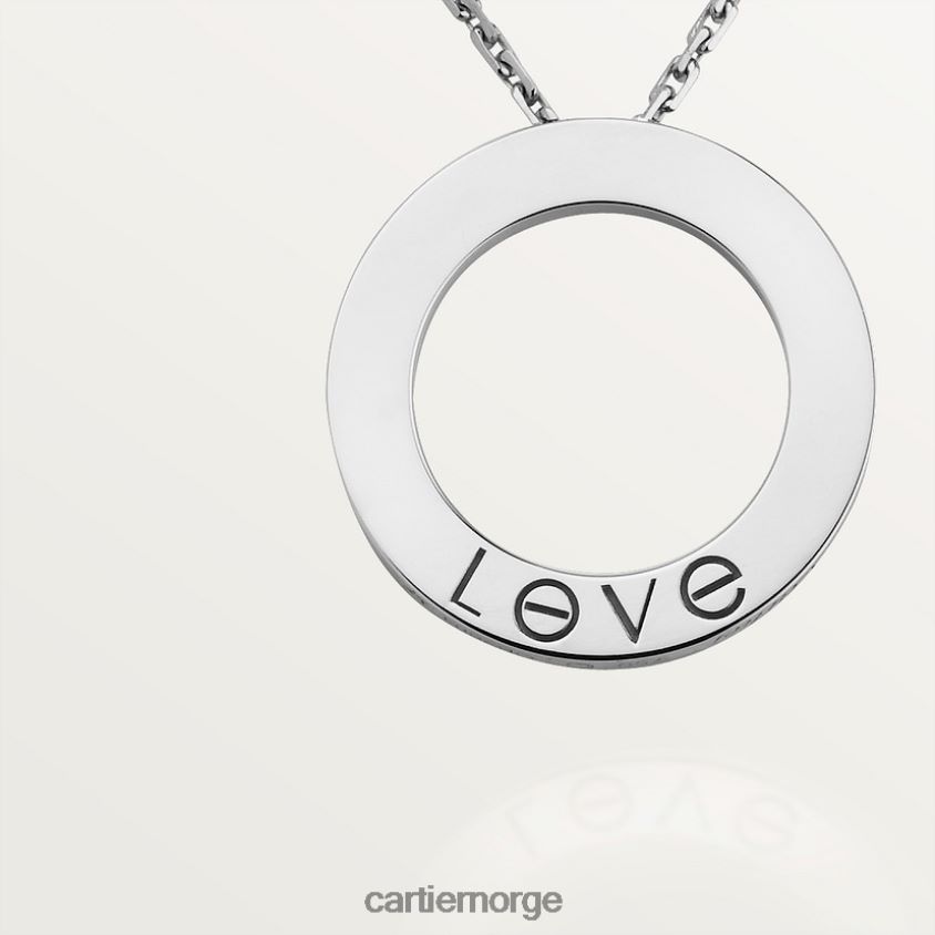 smykker Cartier kjærlighet halskjede hvitt gull F4466N390