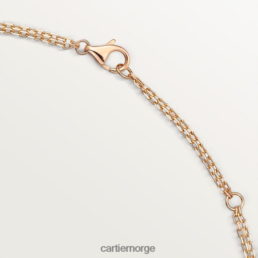 smykker Cartier kjærlighetskjede, 2 diamanter Rose gull F4466N384